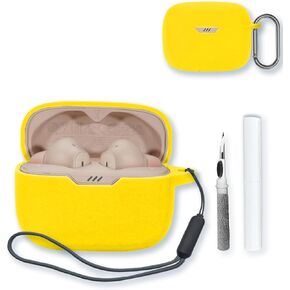 TPU Case Compatible with JBL Tune 230NC TWS with Keychain,Cleaning Kit and Lanyard Soft Protective Shockproof Cover for JBL T230NC Earbuds-Clear in Saudi Arabia