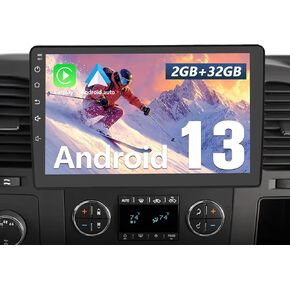 Car Stereo Radio for Chevy Silverado Suburban Tahoe GMC Sierra Yukon Android 13 2GB +32GB with 10.1 inch Touch Screen GPS Navigation CarPlay Android Auto Bluetooth SWC Backup Camera in Kuwait