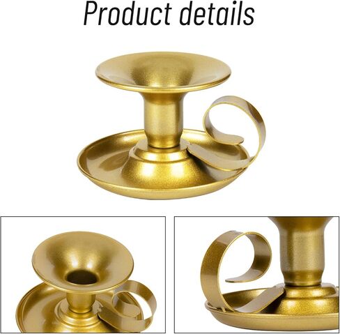 Candle Holders – 2pcs Retro Iron Taper Candlestick Holder Centerpieces for Wedding, Party, Xmas, Home Table Decor (Black,2pcs) in Kuwait