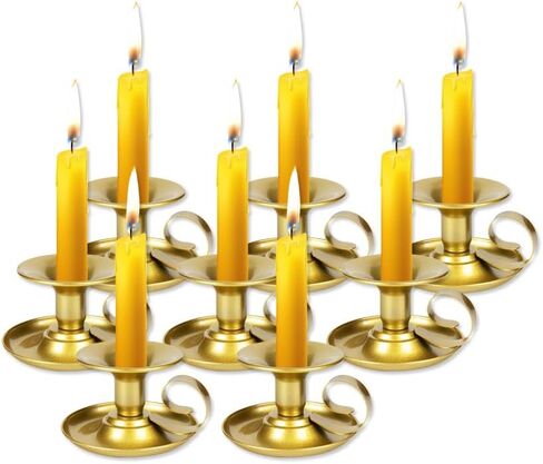 Candle Holders – 2pcs Retro Iron Taper Candlestick Holder Centerpieces for Wedding, Party, Xmas, Home Table Decor (Black,2pcs) in Kuwait