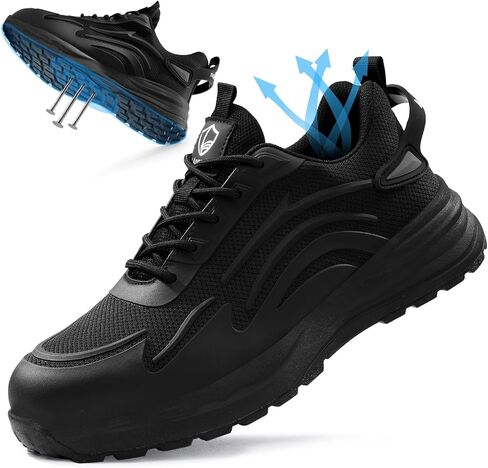 Steel Toe Tennis Shoes for Men Steel Toe Shoes for Men Women Lightweight Work Sneakers Comfortable Construction Safety Sneakers Indestructible Work Shoe Puncture Proof Tennis Shoe in Saudi Arabia