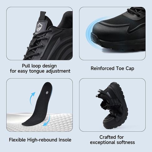 Steel Toe Tennis Shoes for Men Steel Toe Shoes for Men Women Lightweight Work Sneakers Comfortable Construction Safety Sneakers Indestructible Work Shoe Puncture Proof Tennis Shoe in Saudi Arabia