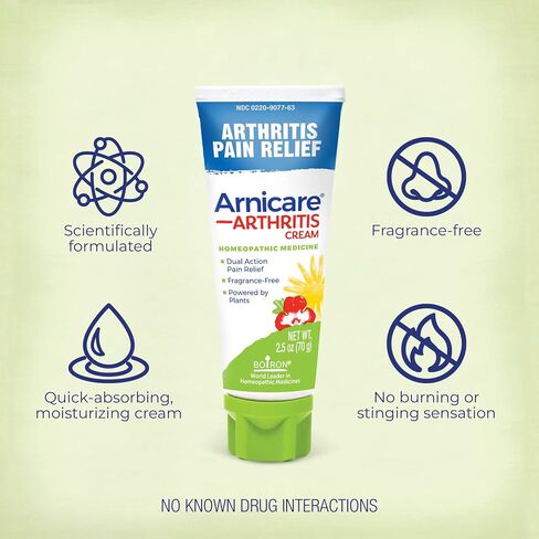 Boiron Arnicare Arthritis Cream for Pain Relief of Knees, Hands, Wrists, Elbows, Joints & Muscles – Quickly Absorbed & Fragrance-Free – 4.2 oz in Saudi Arabia