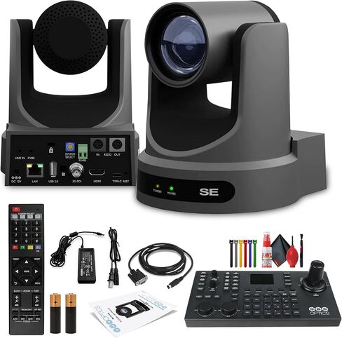 PTZOptics Move SE PTZ Camera with 20x Optical Zoom SuperJoy PTZ Camera Controller + Cleaning Kit and Color Wire Ties Bundle in Saudi Arabia