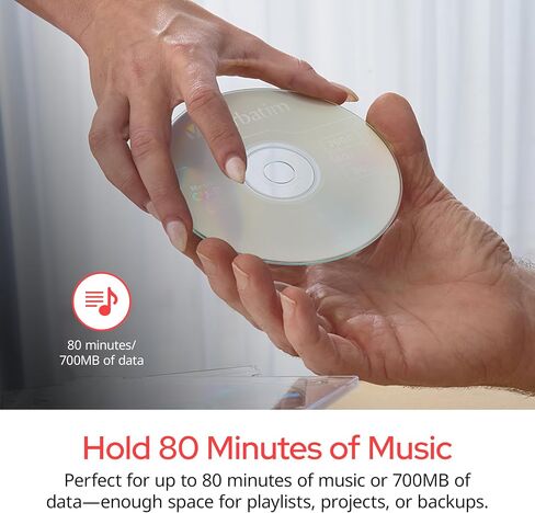 Verbatim Music CD-R 40X 80 Minute 700 MB Blank Recordable Audio Discs 25pk Spindle in Saudi Arabia