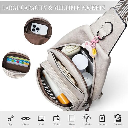 أكياس كروس للنساء 4 جيوب حبال حقيبة فاني فاني حزمة صدر حقيبة الظهر الظهر غير الرسمية Daypacks تسوق السفر in Kuwait