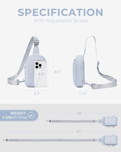 CHOLISS Small Crossbody Bags for Women and Men, Sling Bag for Women and Men Trendy, Fanny Packs Chest Bag with Extended Strap in Kuwait