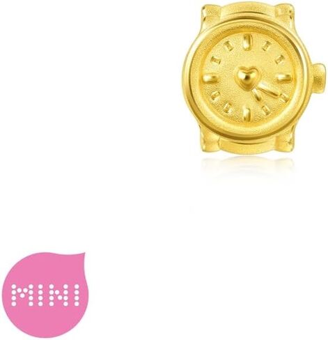 CHOW SANG SANG 999 24K Solid Gold Love Watch Mini Charm Bracelet for Women 92444C in Saudi Arabia