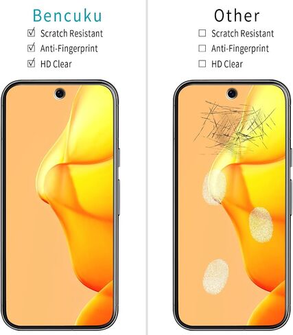 (2 عبوة) مصممة لحامي الشاشة الزجاجي المقسّر من Google Pixel 9A ، ودعم بصمات الأصابع ، ومكافحة الخدش ، وخالية من الفقاعة in Kuwait