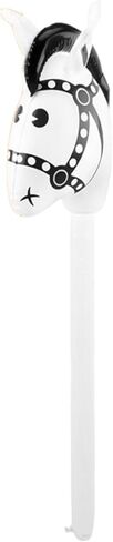Hobby Horse Stick Toy for Themed Events and Parties, White Red Head in Saudi Arabia