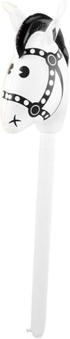 Hobby Horse Stick Toy for Themed Events and Parties, White Red Head in Saudi Arabia
