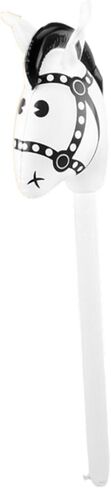 Hobby Horse Stick Toy for Themed Events and Parties, White Red Head in Saudi Arabia