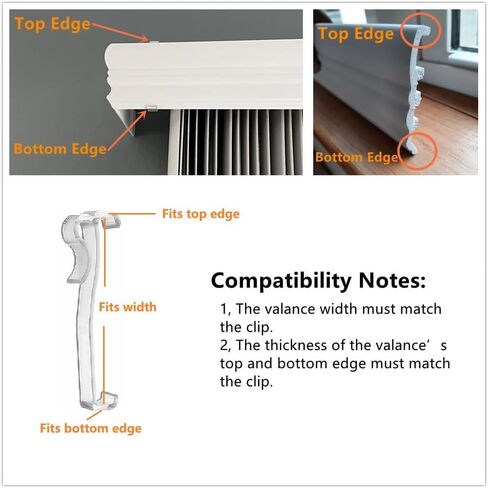 مقاطع Valance 6pcs 3 '' Window Clip Hidden Clip بلاستيك شفاف للستائر الأفقية in Kuwait