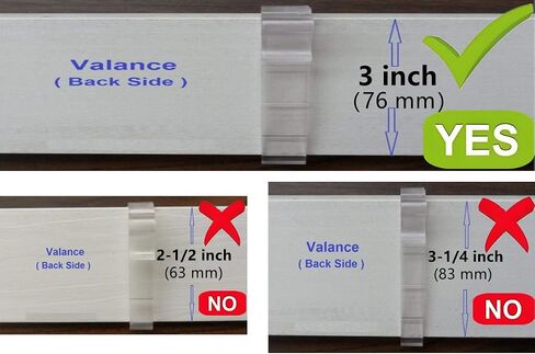 مقاطع Valance 6pcs 3 '' Window Clip Hidden Clip بلاستيك شفاف للستائر الأفقية in Kuwait