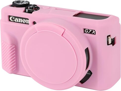 Bovke Soft Silicone Canon G7X Mark II ، مطاط الغطاء الوقائي لكاميرا Canon PowerShot G7 X Mark II ، غلاف كاميرا واقي مع غطاء قابل للإزالة ، أسود in Kuwait