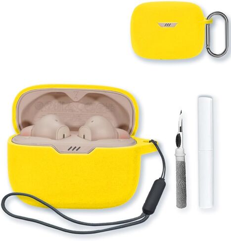 CASE TPU متوافق مع JBL Tune 230NC TWS مع سلسلة المفاتيح ، مجموعة التنظيف وغطاء الصدمات الواقية من الحبل لليئة JBL T230NC COBUDS-COBUDS in Saudi Arabia