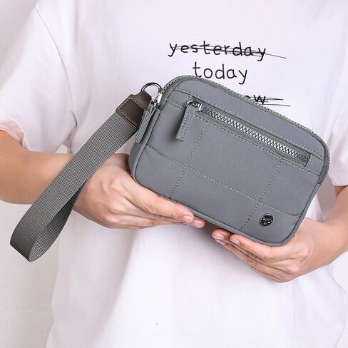 Haytijoe Nylon Wristlet Wallet للنساء ، RFID مغلق يحجب محفظة معصم خفيفة الوزن مع سحاب للسفر والهاتف والبطاقات in Saudi Arabia