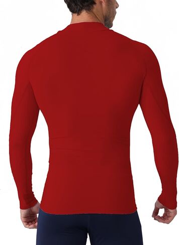 قمصان ضيقة من الرجال Queerier MENT LOND SELEVE MOCK BASE BASE TOP ATTLAY in Kuwait