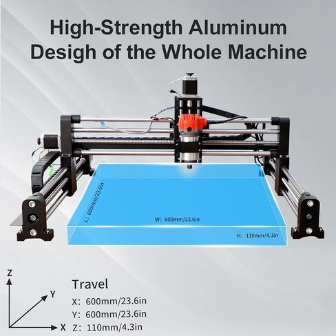 Ultrasimple XL Machine CNC Router Machine من أجل الأعمال الخشبية لجميع آلة مطحنة Metal Router 3Axis GRBL Conrol Machine لمنطقة عمل الألومنيوم الخشبية 39.4 "*39.4"*4.3 "(بدون رشاش) in Kuwait