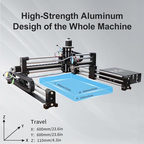 Ultrasimple XL Machine CNC Router Machine من أجل الأعمال الخشبية لجميع آلة مطحنة Metal Router 3Axis GRBL Conrol Machine لمنطقة عمل الألومنيوم الخشبية 39.4 "*39.4"*4.3 "(بدون رشاش) in Kuwait