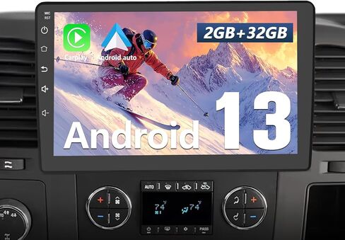 Car Stereo Radio for Chevy Silverado Suburban Tahoe GMC Sierra Yukon Android 13 2GB +32GB with 10.1 inch Touch Screen GPS Navigation CarPlay Android Auto Bluetooth SWC Backup Camera in Kuwait