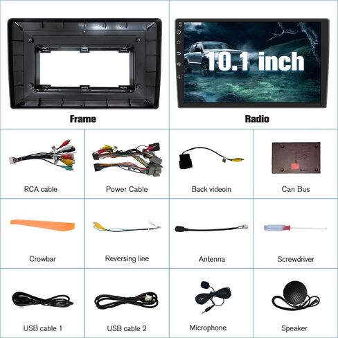 Car Stereo Radio for Chevy Silverado Suburban Tahoe GMC Sierra Yukon Android 13 2GB +32GB with 10.1 inch Touch Screen GPS Navigation CarPlay Android Auto Bluetooth SWC Backup Camera in Kuwait