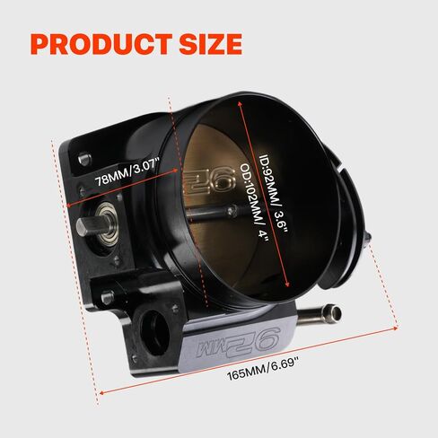 92 ملم تجميع الجسم الخانق مع TPS IAC لـ GM Gen III LS1 LS2 LS3 LS6 LS7 LSX LS Throttle Body 4 مسامير أسود in Kuwait