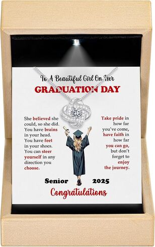Larvincy 2025 Graduation Gifts For Her – Necklace For Women With Message Card, Elegant Box – Jewelry Gift For College, High School, Nurse, Preschool, Masters Degree, Phd, Doctorate, Police, Law & More in Kuwait