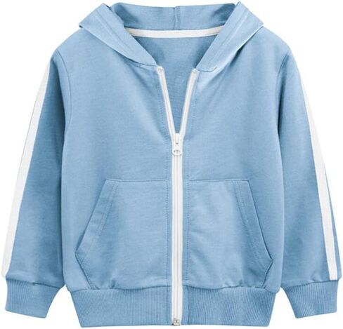 Baby Toddler Boys Girls Zip Up Hoodie Sweatshirt Unisex Cotton Hooded Jackets Coat Casual Fall Shirts Tops Red 2T in Saudi Arabia