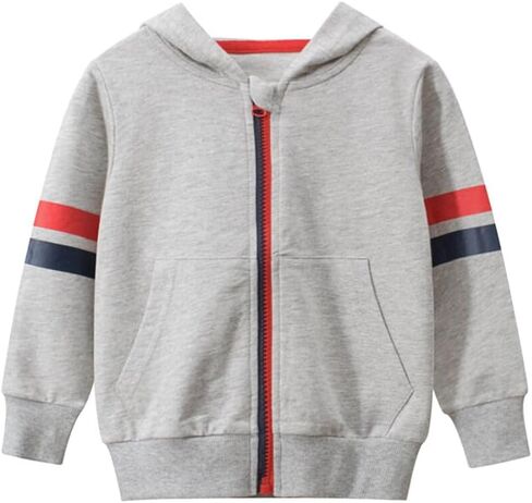 Baby Toddler Boys Girls Zip Up Hoodie Sweatshirt Unisex Cotton Hooded Jackets Coat Casual Fall Shirts Tops Red 2T in Saudi Arabia
