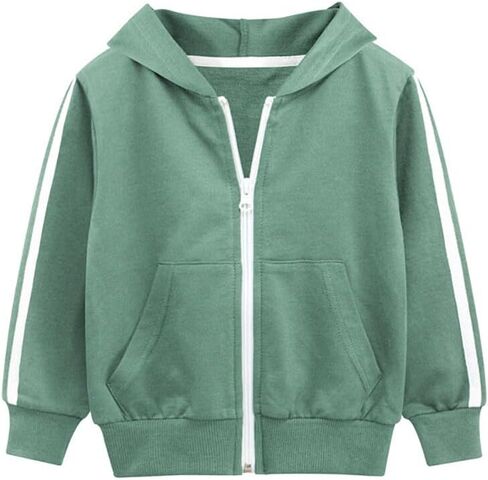 Baby Toddler Boys Girls Zip Up Hoodie Sweatshirt Unisex Cotton Hooded Jackets Coat Casual Fall Shirts Tops Red 2T in Saudi Arabia