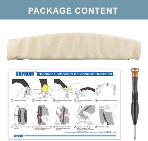 Soprom Tearbled Kit Presention for Sennheiser HD579/HD598/HD598SE/HD598CS/HD598SR/HD599/HD599SE سماعات الرأس ، إصلاح لوحة الرأس البديلة (أسود) in Kuwait