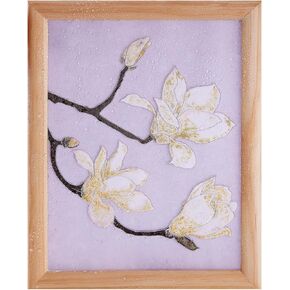 الخشب العام مؤطرة الجدار الفن لغرفة المعيشة المصنوعة يدويًا التقليدية الصينية المصنوعة يدويًا من Cloisonne Tulip لوحات زهرة الصور على الحائط لزخارف غرفة نوم ديكور منزل مقاوم للماء الأمهات يوم 10.8 "x14" x0.6 "عمل فني in Kuwait