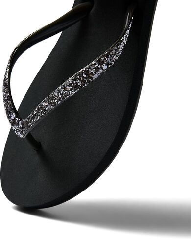 Reef Stargazer Womens Beach Flip Flop, Super Lightweight and Soft Footbed, Thin Glitter Strap, Gemstone, 8 in Saudi Arabia