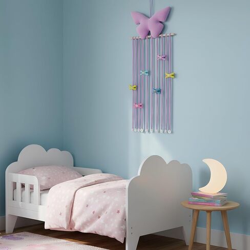 Long Bow Holder for Girls Hair Bow Organizer 31.5 Inch Pink Hanger Hair Accessories Storage Hanging Decoration for Girls Room Bedroom Living Room in Saudi Arabia