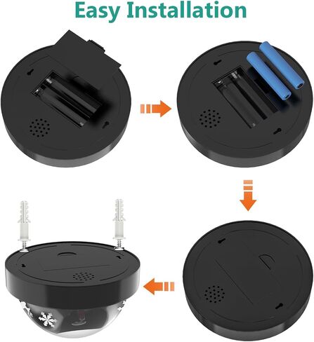 WALI Santa Cam، زينة سانتا كام مع ضوء وامض أحمر واقعي، تحفز الأطفال وتمنع الأذى، ديكور مثالي لعيد الميلاد في الداخل والخارج - عبوة واحدة in Kuwait