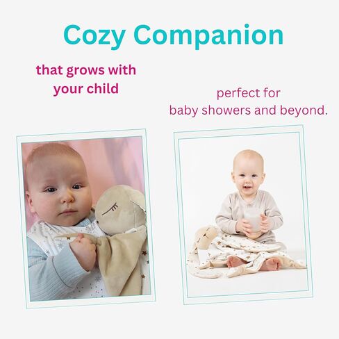 Bunny Lovey Security Blanket – Safe and Soft Toddler, Infant Lovey for Comfort & Cuddles, Newborn Snuggle Toy, Neutral Baby Gift for Boys or Girls. Big Size 16in. in Saudi Arabia