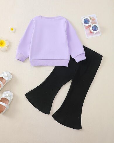 Toddler Baby Girl Clothes Infant Girls Outfits Fall/Winter Sweatsuit Cute Sweatshirts Jogger Pants Girl Clothing Sets in Kuwait