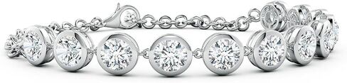 Angara Round Lab Grown Diamond Chain Bracelet in 14K Solid Gold | Birthday, Engagement, Anniversary, Wedding Jewelry Gift for Women in Saudi Arabia