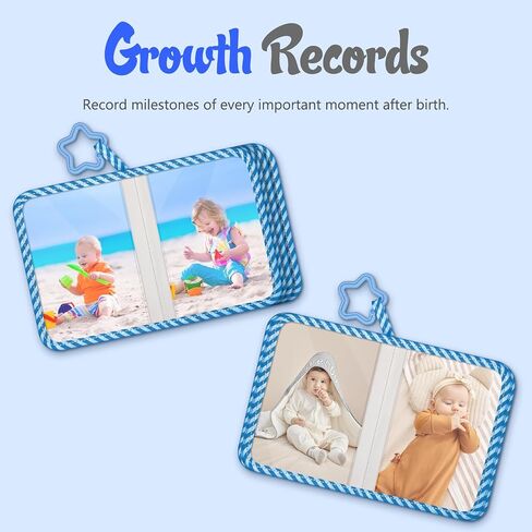 Fintie Baby Photo Album 4x6 Inch, 18 Photos My First Family Album Book with Soft Cloth Cover & Hook for Newborn/Toddlers/Kids/Baby Shower Memory Birthday Gifts, Raining Hearts in Saudi Arabia