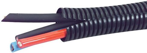 50 FT 5/8" 16mm Black Split Loom Conduit Polyethylene Tubing Twice The Density of Our Competitors Guaranteed in Saudi Arabia