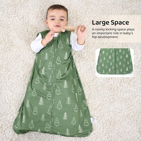 Baby Sleep Sack 12-18 Months, 0.5 TOG Wearable Blanket for Baby Boy and Girl, 2-Way Zipper Toddler Sleeping Bag 2 Pack, Lightweight Sleep Sacks Orange Flower（Large） in Saudi Arabia