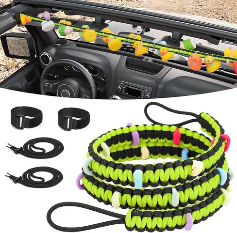 حامل البطة لجيب ، حامل حبل البط المرن من طراز Jeep Wrangler YJ TJ JK JL & Gladiator JT ، Paracord Ducks Hound Fixed ، Hold 36 Ducks ، Gift for Jeep Lover (Black) in Kuwait