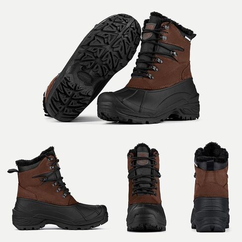 FREE SOLDIER Mens Snow Winter Boots for Men Warm Fleece Lining Winter Ski Shoes Waterproof Insulated Booties in Saudi Arabia