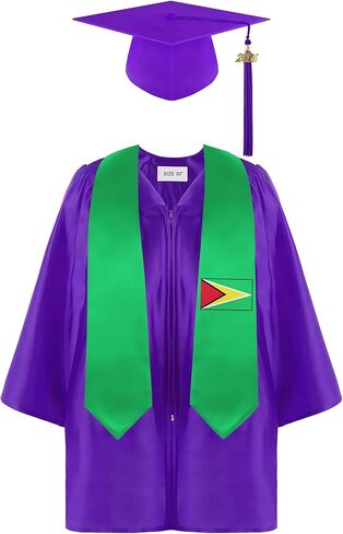 Morocco Flag Graduation Stole Satin Stole Scarf for Study Aboard International Students 72" Length in Kuwait