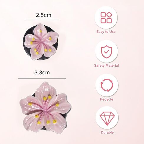 NIIIYTYB 6Pcs Cute Car Air Freshener Vent Clips Flower Air Vent Clips for Fresheners Pink Hawaiian Hibiscus and Cherry Blossom Car Accessories Aesthetic Interior Decor for Women Peach Blossom in Kuwait