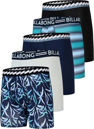 Billabong Mens Inferwear 5 Pack Microfiber Performance Boxer Boxer for Men in Saudi Arabia