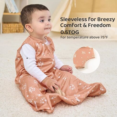 Baby Sleep Sack 18-24 Months, 0.5 TOG Wearable Blanket for Baby Boy and Girl, 2-Way Zipper Toddler Sleeping Bag 2 Pack, Lightweight Sleep Sacks Blue Whale（X-Large） in Kuwait