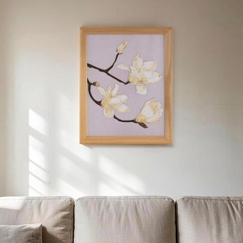 الخشب العام مؤطرة الجدار الفن لغرفة المعيشة المصنوعة يدويًا التقليدية الصينية المصنوعة يدويًا من Cloisonne Tulip لوحات زهرة الصور على الحائط لزخارف غرفة نوم ديكور منزل مقاوم للماء الأمهات يوم 10.8 "x14" x0.6 "عمل فني in Kuwait