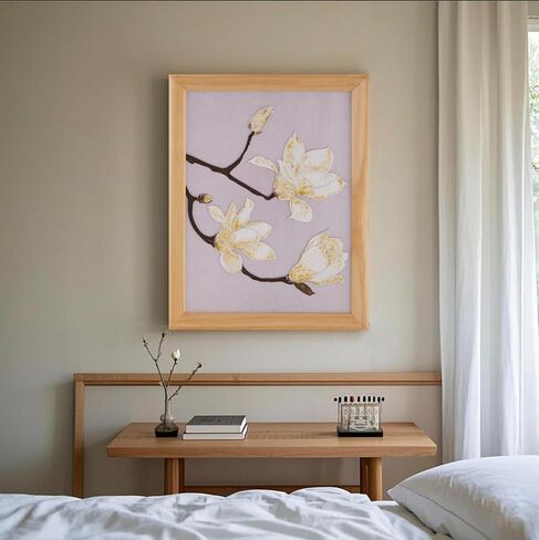 الخشب العام مؤطرة الجدار الفن لغرفة المعيشة المصنوعة يدويًا التقليدية الصينية المصنوعة يدويًا من Cloisonne Tulip لوحات زهرة الصور على الحائط لزخارف غرفة نوم ديكور منزل مقاوم للماء الأمهات يوم 10.8 "x14" x0.6 "عمل فني in Kuwait